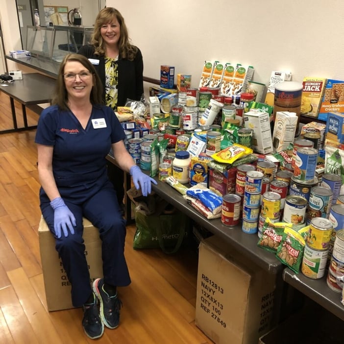 BAMf client DispatchHealth partnered with food banks during the COVID-19 pandemic 